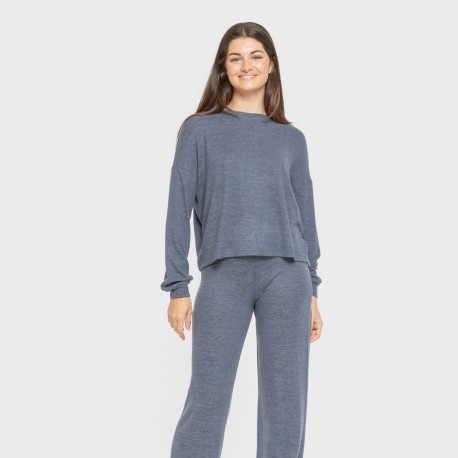 Pijama angorina liso pijamas-largos-de-mujer