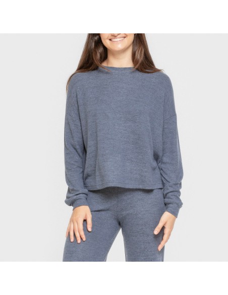 Pijama angorina liso pijamas-largos-de-mujer