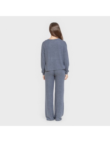 Pijama angorina liso pijamas-largos-de-mujer
