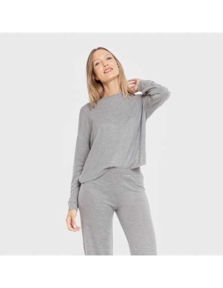 Pijama angorina liso pijamas-largos-de-mujer