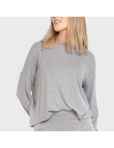 Pijama angorina liso pijamas-largos-de-mujer