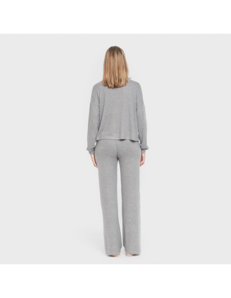 Pijama angorina liso pijamas-largos-de-mujer