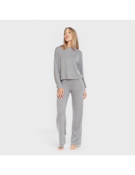 Pijama angorina liso pijamas-largos-de-mujer