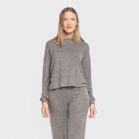 Pijama angorina liso pijamas-largos-de-mujer