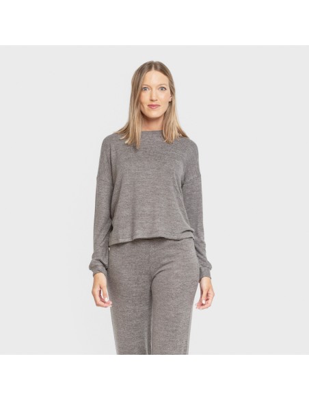 Pijama angorina liso pijamas-largos-de-mujer