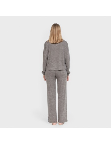 Pijama angorina liso pijamas-largos-de-mujer