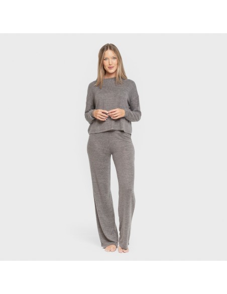Pijama angorina liso pijamas-largos-de-mujer