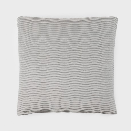 Cojín cuadrante New Ondas terciopelo liso 50x50 - funda + relleno cojines-decorativos-lisos