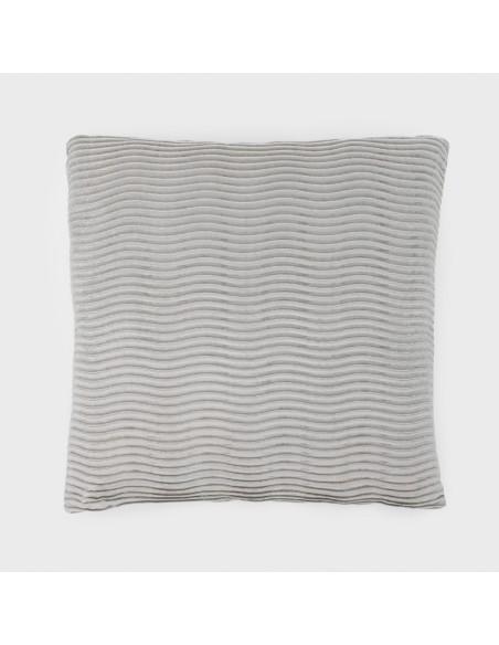 Cojín cuadrante New Ondas terciopelo liso 50x50 - funda + relleno cojines-decorativos-lisos