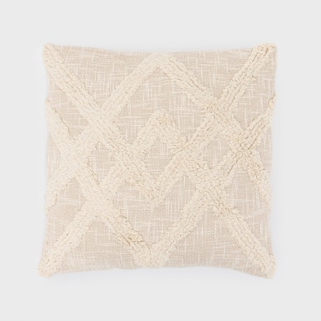 Cojín cuadrante algodón Barbaro natural 45x45 - funda + relleno cojines-decorativos-estampados