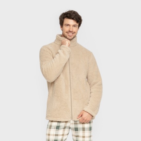 Sudadera sherpa hombre lisa sudaderas-hombre