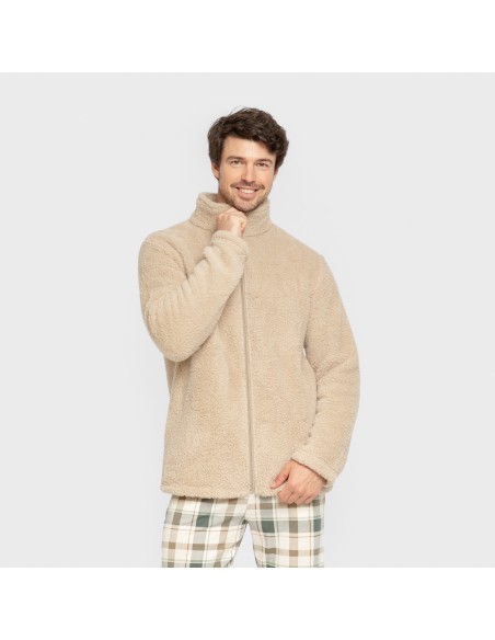 Sudadera sherpa hombre lisa sudaderas-hombre