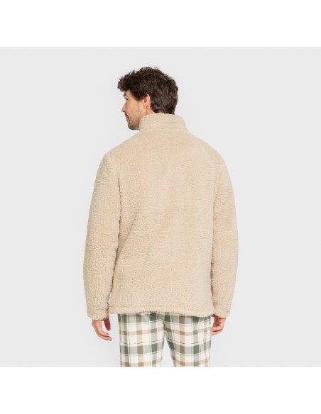 Sudadera sherpa hombre lisa sudaderas-hombre