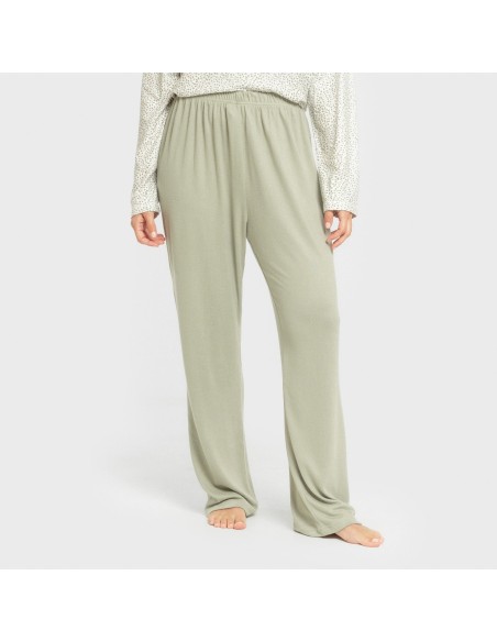 Pijama largo Secret mujer Veleta verde pijamas-largos-de-mujer