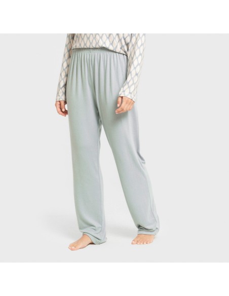 Pijama largo Secret mujer Orlando azul pijamas-largos-de-mujer