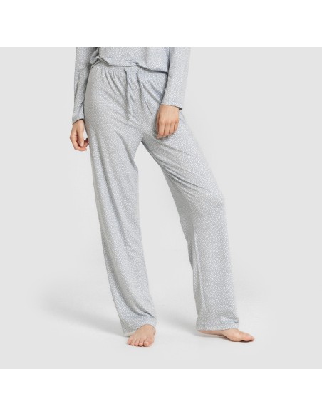 Pijama largo mujer soft Lolenda indigo pijamas-largos-de-mujer