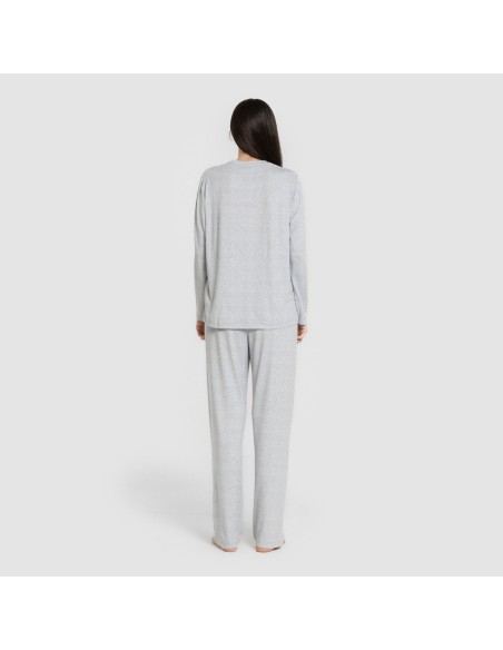 Pijama largo mujer soft Lolenda indigo pijamas-largos-de-mujer