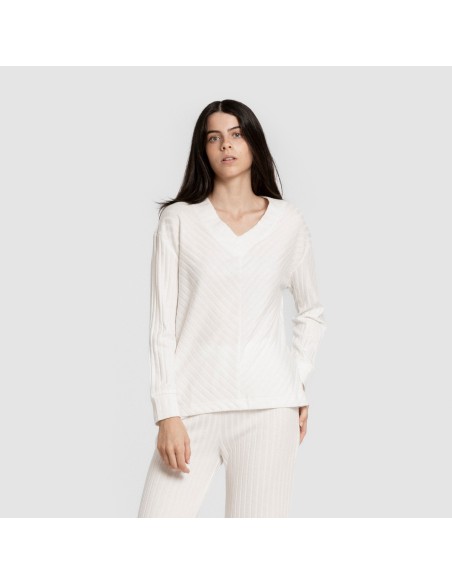 Jersey pico polyamide canalé mujer jersey