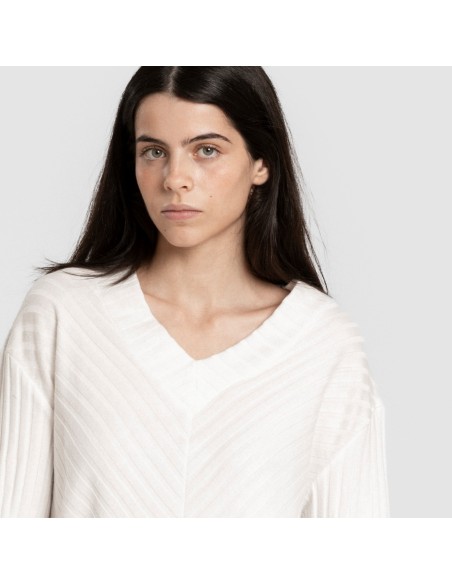 Jersey pico polyamide canalé mujer jersey