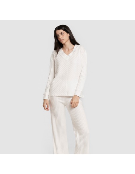 Jersey pico polyamide canalé mujer jersey