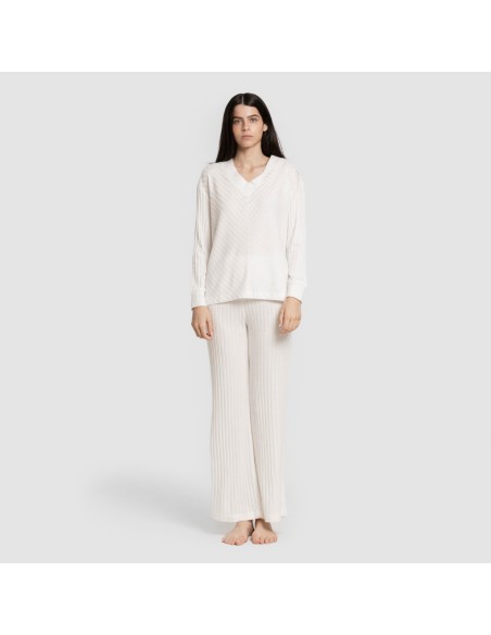 Jersey pico polyamide canalé mujer jersey