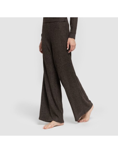Pantalón largo ancho 4x2 canalé mujer pantalones-comodos-mujer