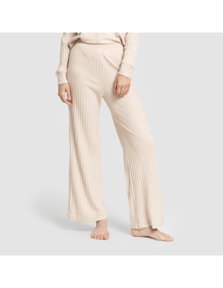Pantalón largo polyamide canalé mujer pantalones-comodos-mujer