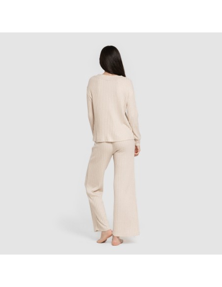 Pantalón largo polyamide canalé mujer pantalones-comodos-mujer
