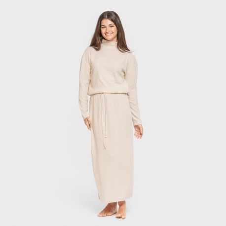 Jersey cuello subido rib canalé mujer jersey