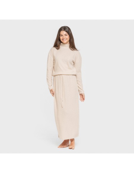 Jersey cuello subido rib canalé mujer jersey