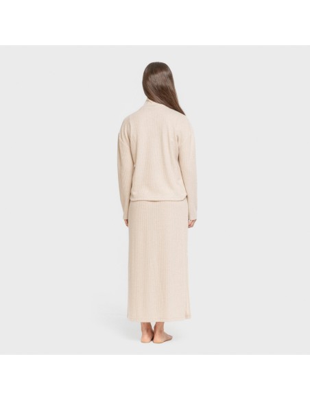 Jersey cuello subido rib canalé mujer jersey