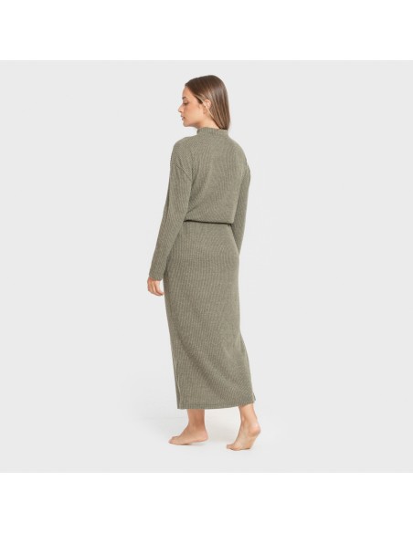 Falda midi rib canalé mujer faldas