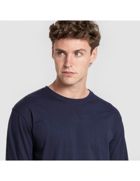 Pijama hombre franela Monclova azul marino pijamas-largos-hombre