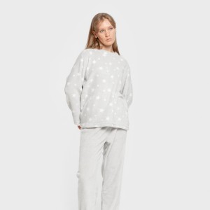 Pijama coral Cosmo gris perla