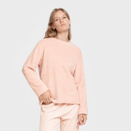 Pijama coral Raya Paloma melocotón pijamas-de-invierno-de-mujer