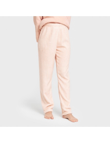 Pijama coral Raya Paloma melocotón pijamas-de-invierno-de-mujer