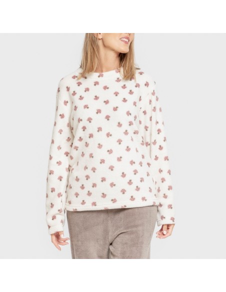 Pijama coral Ellen marrón pijamas-de-invierno-de-mujer