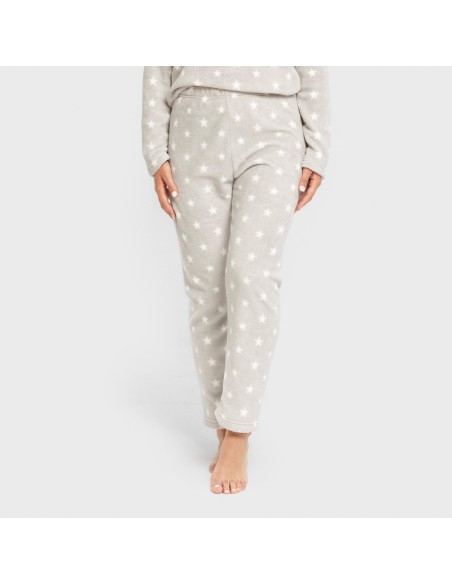 Pijama coral Vitalidad gris perla pijamas-de-invierno-de-mujer