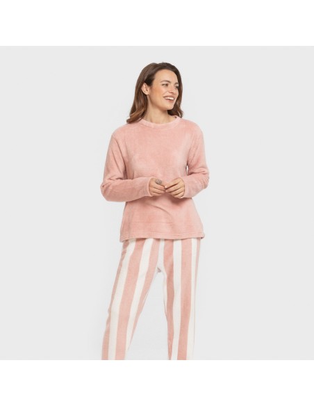 Pijama coral Raya Vinia rosa pijamas-de-invierno-de-mujer