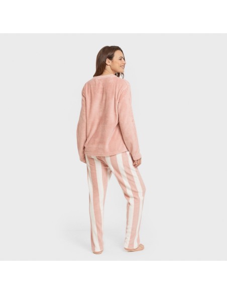 Pijama coral Raya Vinia rosa pijamas-de-invierno-de-mujer