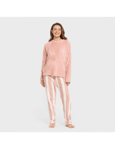 Pijama coral Raya Vinia rosa pijamas-de-invierno-de-mujer