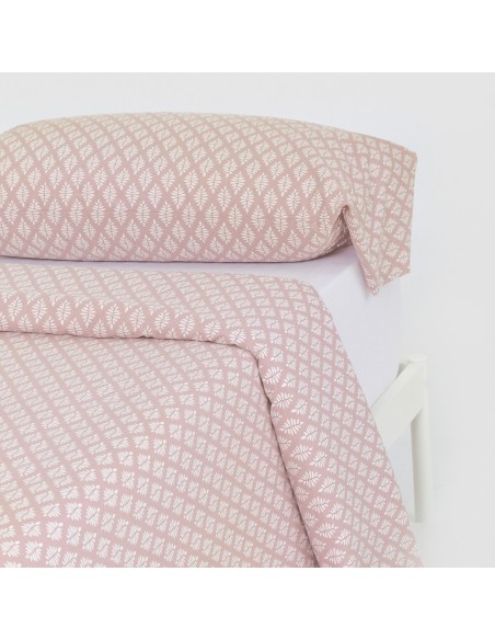 Funda nórdica algodón Zurich malva rosa algodon-100