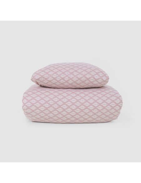 Funda nórdica algodón Zurich malva rosa algodon-100