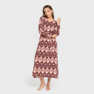 Vestido midi manga larga...