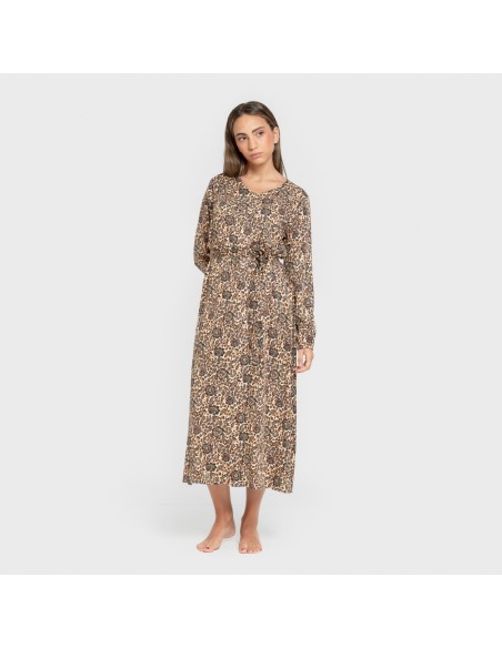 Vestido midi manga larga pico viscosa Sophie vestidos-y-blusones-mujer