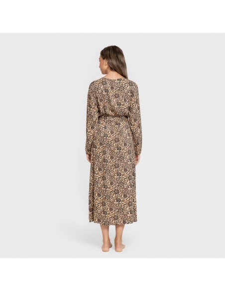 Vestido midi manga larga pico viscosa Sophie vestidos-y-blusones-mujer