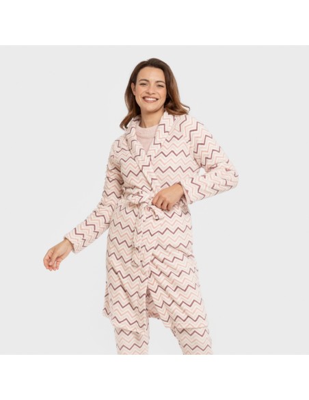 Bata coral Kit rosa bebe batas-mujer