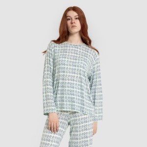 Pijama largo viscosa mujer...