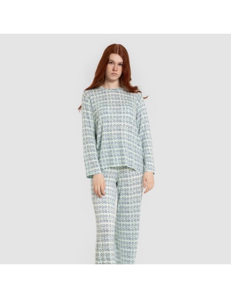 Pijama largo viscosa mujer Capricornio rosa pijamas-largos-de-mujer