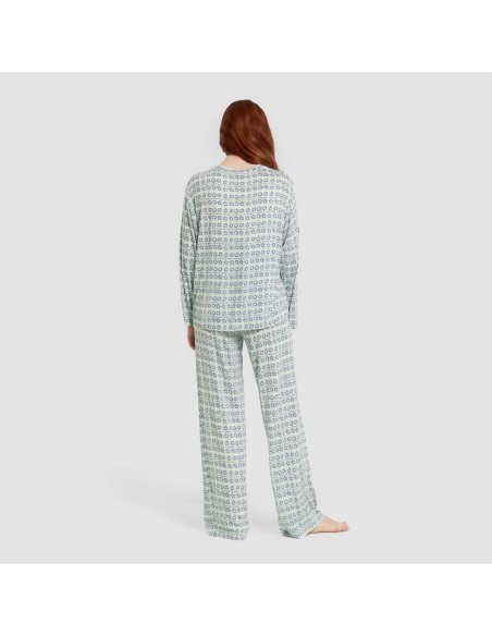 Pijama largo viscosa mujer Capricornio rosa pijamas-largos-de-mujer